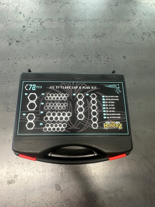 The Hoserz 72PCS JIC 37° Flare Cap & Plug Kit