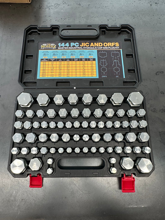 The Hoserz 144pc JIC And ORFS Master Cap And Plug Kit