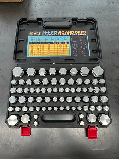 The Hoserz 144pc JIC And ORFS Master Cap And Plug Kit